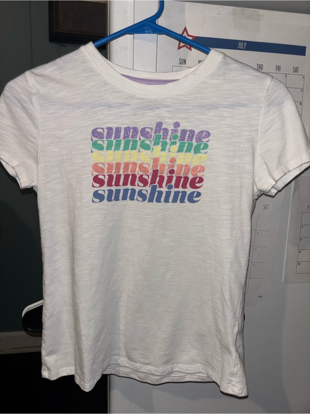 Girls' White 'Sunshine' Graphic Tee - Multicolor Print